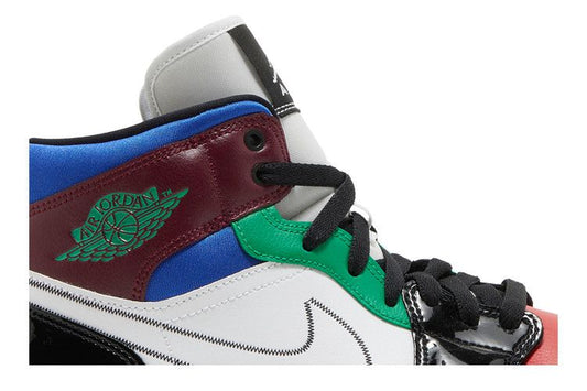 Jordan 1 Mid SE Black White Multi-Color (Women's)
