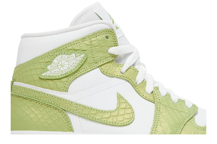 Jordan 1 Mid Green Python (Women's)