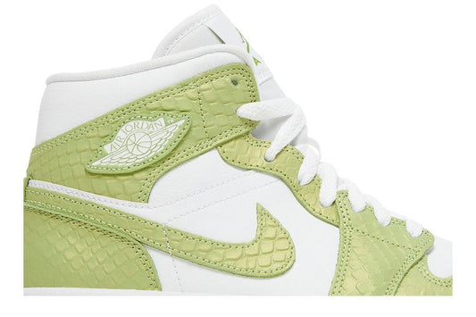Jordan 1 Mid Green Python (Women's)