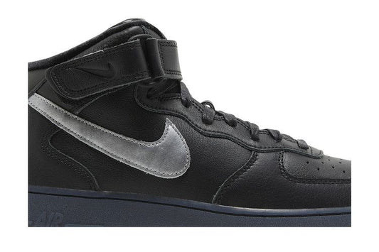 Nike Air Force 1 Mid PRM Black Metallic Silver