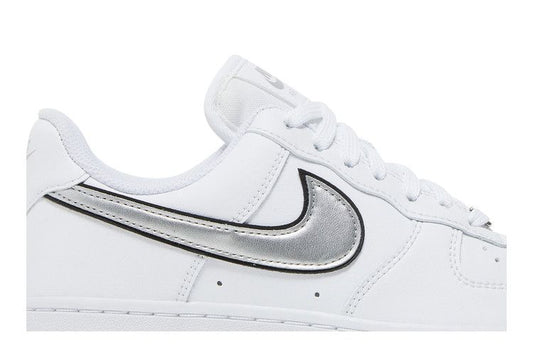 Nike Air Force 1 Low '07 Essential White Metallic Silver Black (Women's)