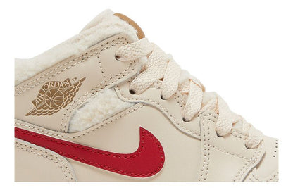 Jordan 1 Mid Utility Fleece Pearl White (PS)