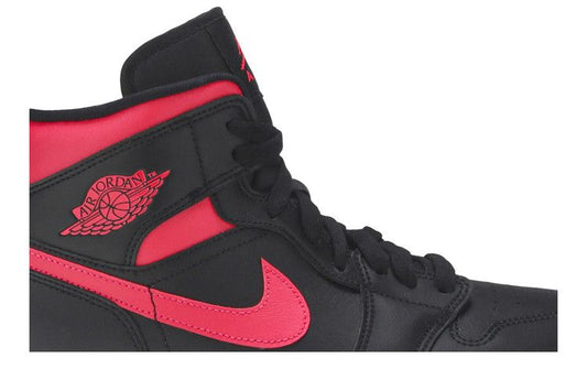 Jordan 1 Mid Black Siren Red (Women's)