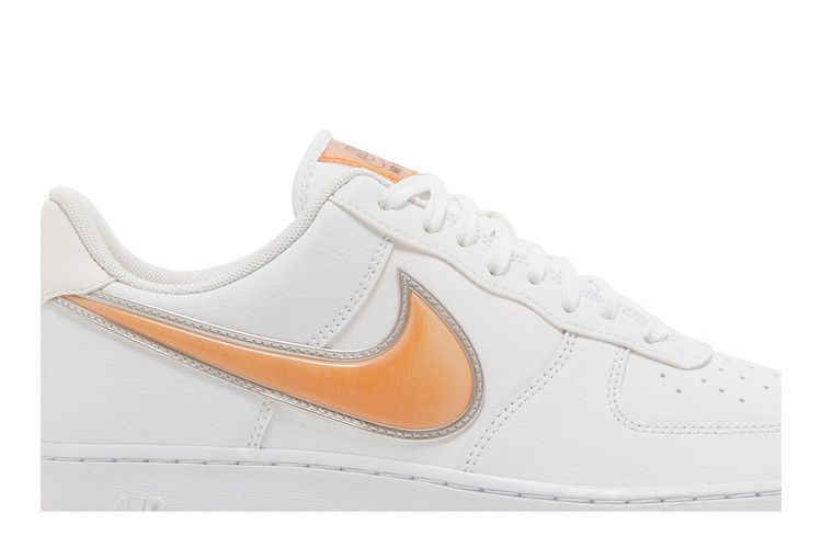 Nike Air Force 1 Low Oversized Swoosh White Orange Peel