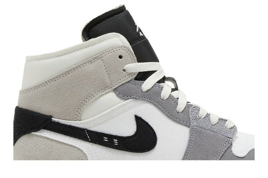 Jordan 1 Mid SE Craft White Cement Grey Black