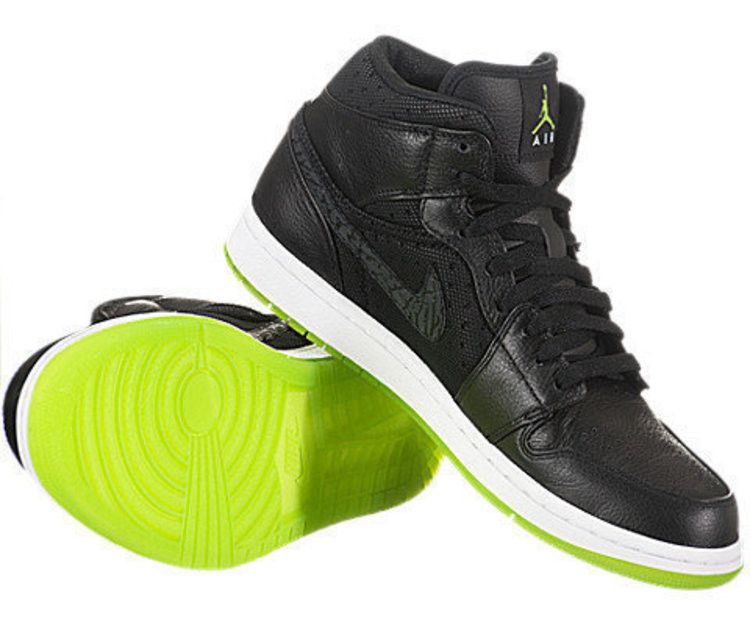 Jordan 1 Phat Black Action Green