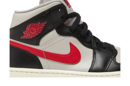 Jordan 1 Mid Black College Grey Gym Red (Women's)