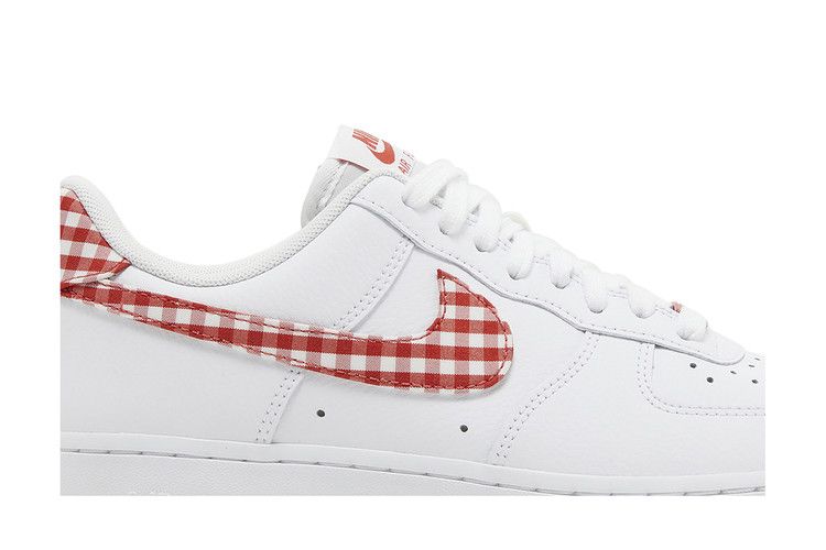 Nike Air Force 1 Low '07 Essential White Mystic Red Gingham (Women's)