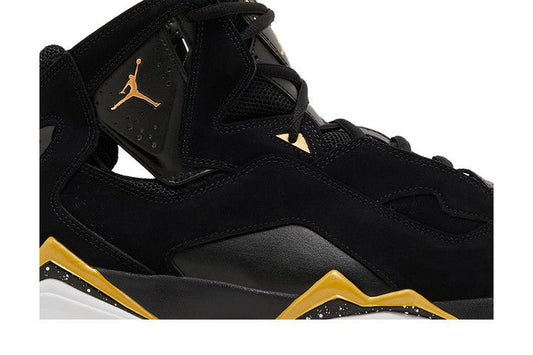Jordan True Flight Black White Metallic Gold
