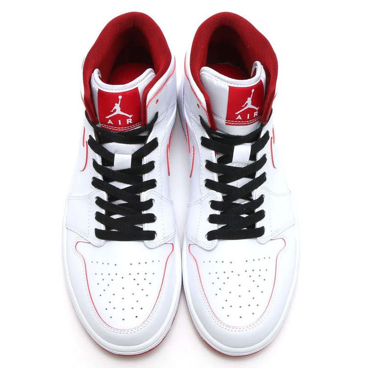 Jordan 1 Retro Mid White Gym Red Black