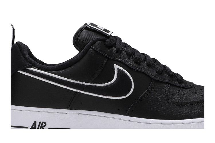 Nike Air Force 1 Low Black White Contrast Swoosh