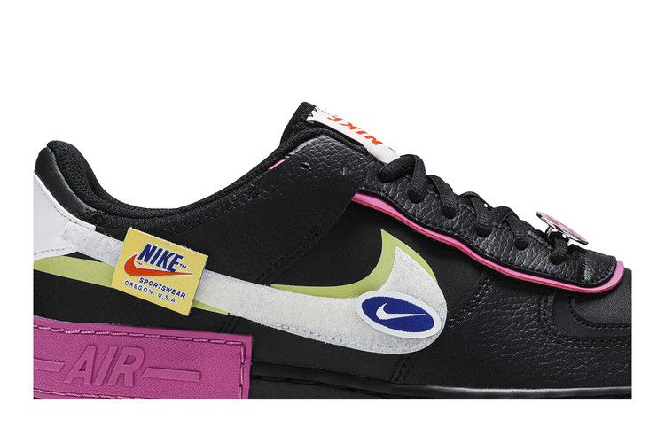 Nike Air Force 1 Low Shadow Removable Patches Black Pink (Women's)