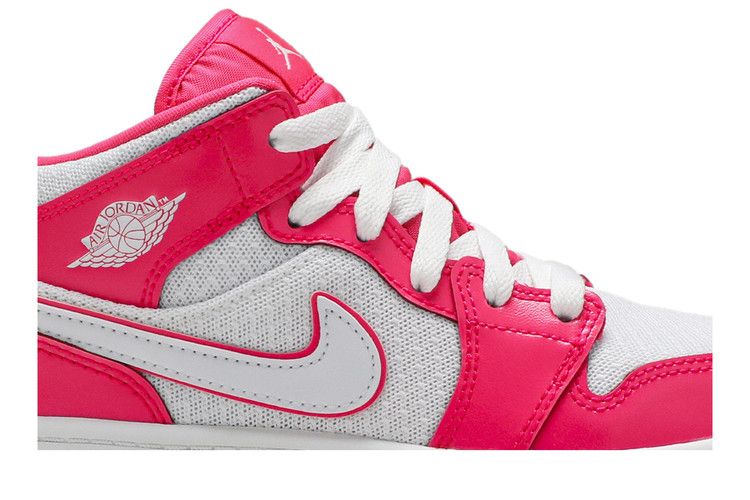 Jordan 1 Mid Hyper Pink White (PS)