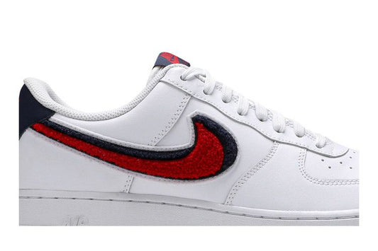 Nike Air Force 1 Low 3D Chenille Swoosh White Red Blue