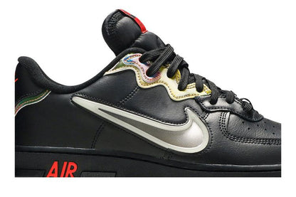 Nike Air Force 1 React Black Glow Habanero Red