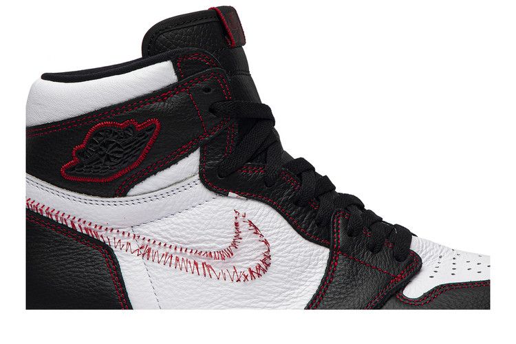 Jordan 1 Retro High Defiant White Black Gym Red