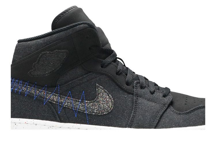 Jordan 1 Mid Crater Black