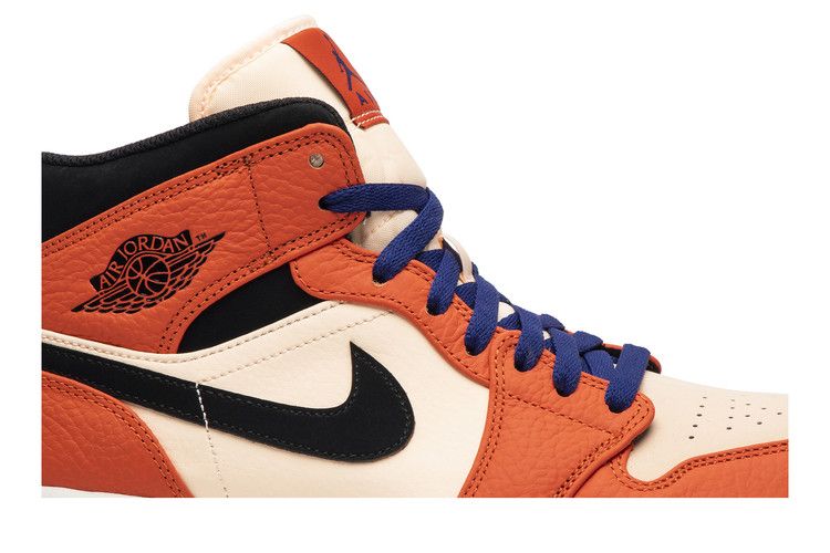 Jordan 1 Mid Team Orange Black