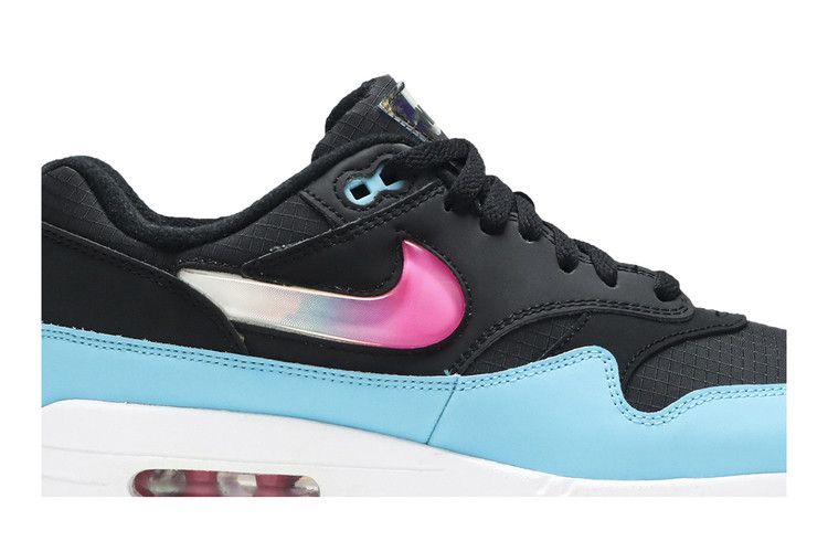 Nike Air Max 1 Jelly Swoosh Black Fuchsia Blue Fury