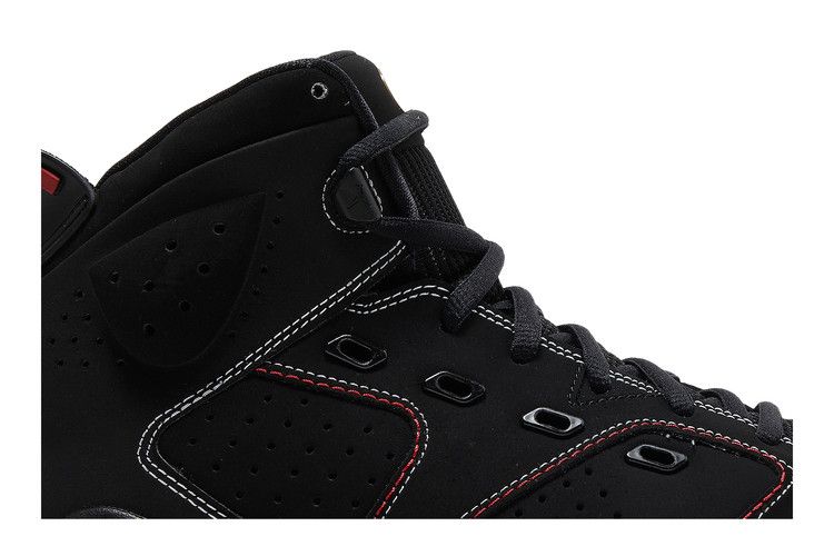 Jordan 6-17-23 Black White Red Contrast Stitching