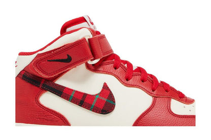 Nike Air Force 1 Mid '07 LX Plaid Cream Red