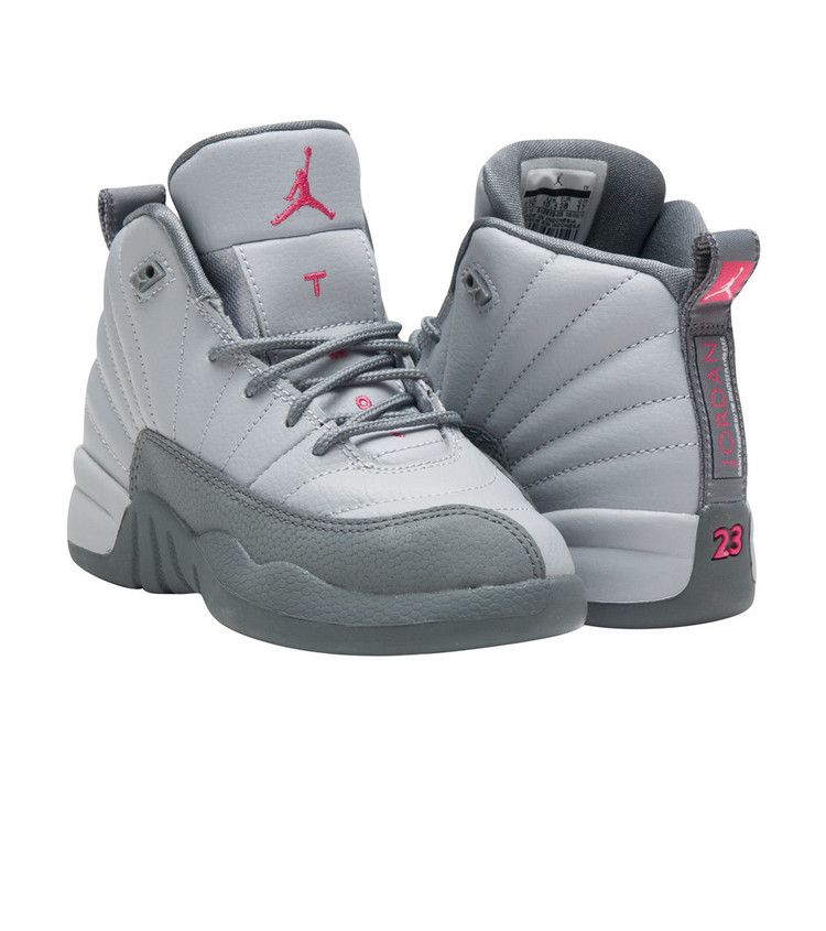 Jordan 12 Retro Wolf Grey Vivid Pink (PS)