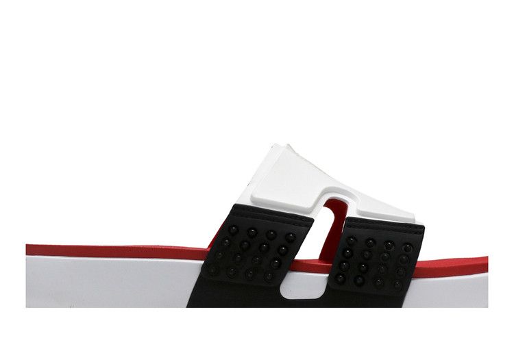 Jordan Hydro 8 Retro Slide White Black Fire