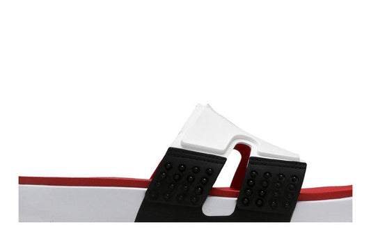 Jordan Hydro 8 Retro Slide White Black Fire