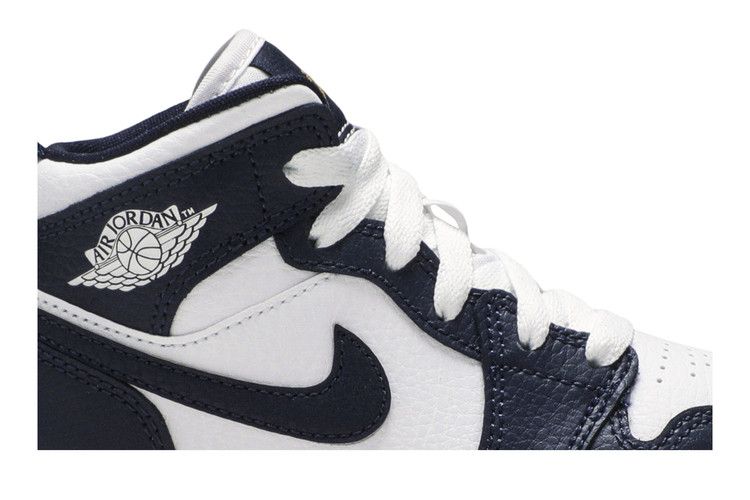 Jordan 1 Mid White Metallic Gold Obsidian (PS)