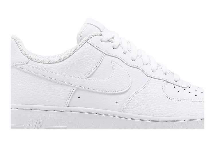 Nike Air Force 1 Low Triple White Tumbled Leather