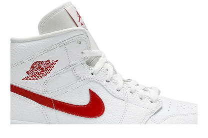 Jordan 1 Mid White University Red (Women's)