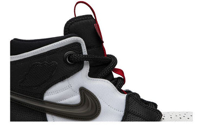 Jordan 1 High React Black White Gym Red