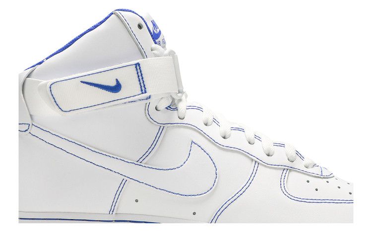 Nike Air Force 1 High White Royal Blue Contrast Stitch