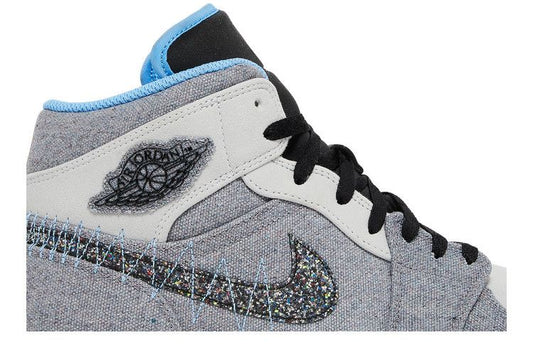 Jordan 1 Mid Crater Grey University Blue