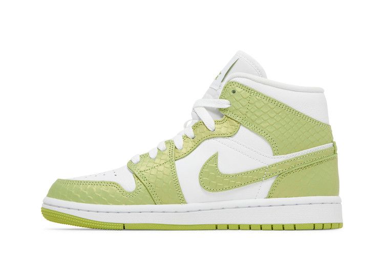 Jordan 1 Mid Green Python (Women's)