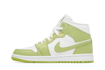 Jordan 1 Mid Green Python (Women's)