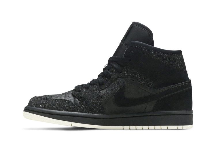 Jordan 1 Mid Glitter Black (Women's)