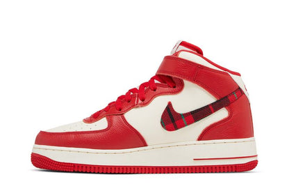 Nike Air Force 1 Mid '07 LX Plaid Cream Red