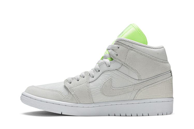 Jordan 1 Mid Vast Grey Ghost Green (Women's)