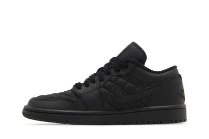 Jordan 1 Low Triple Black Quilted (Women's)