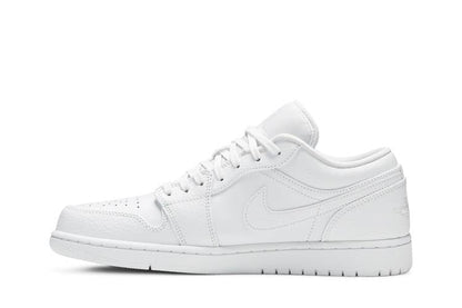 Jordan 1 Low Triple White Tumbled Leather