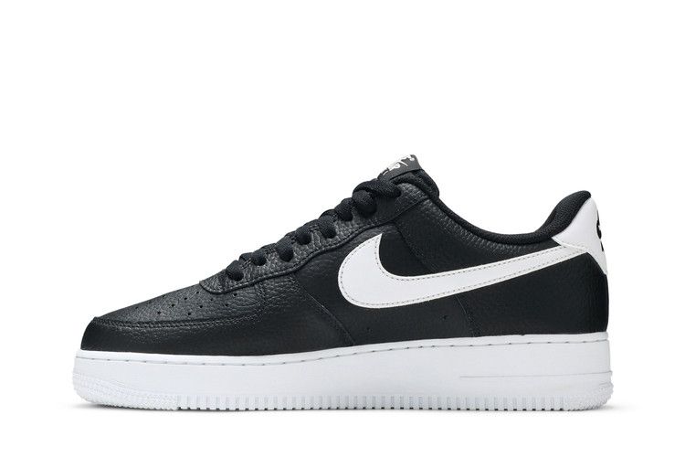Nike Air Force 1 Low '07 Black White Pebbled Leather