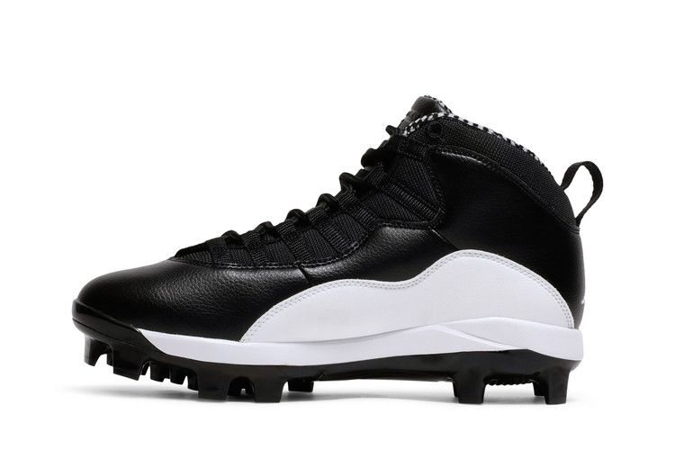 Jordan 10 Retro MCS Cleat Black White