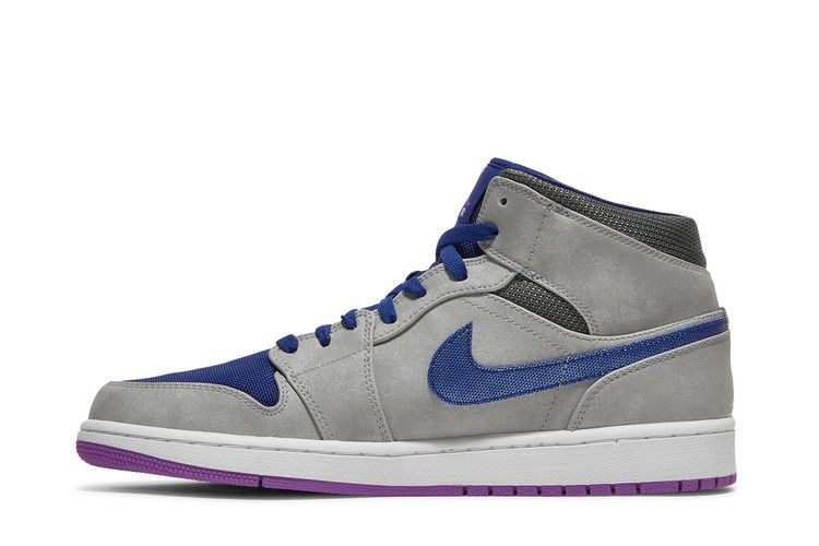 Jordan 1 Mid Matte Silver Laser Purple