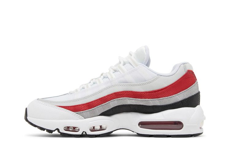 Nike Air Max 95 White Varsity Red Particle Gray