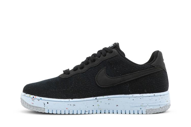 Nike Air Force 1 Low Crater Flyknit Black Chambray Blue