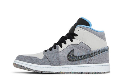 Jordan 1 Mid Crater Grey University Blue