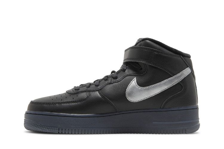 Nike Air Force 1 Mid PRM Black Metallic Silver