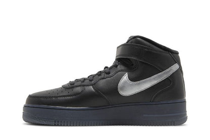 Nike Air Force 1 Mid PRM Black Metallic Silver