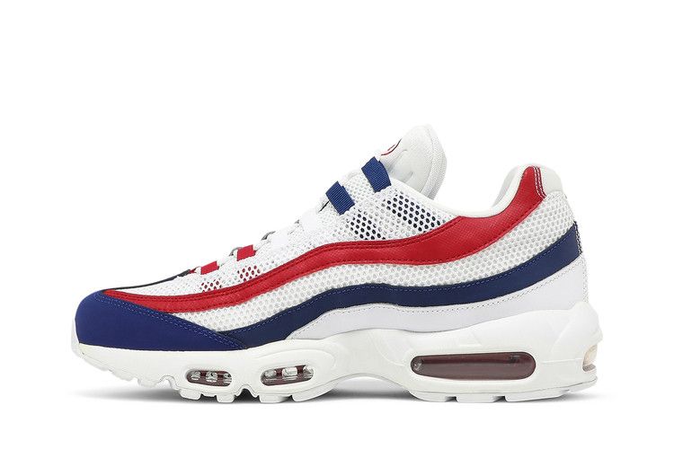 Nike Air Max 95 White Deep Royal Blue Gym Red